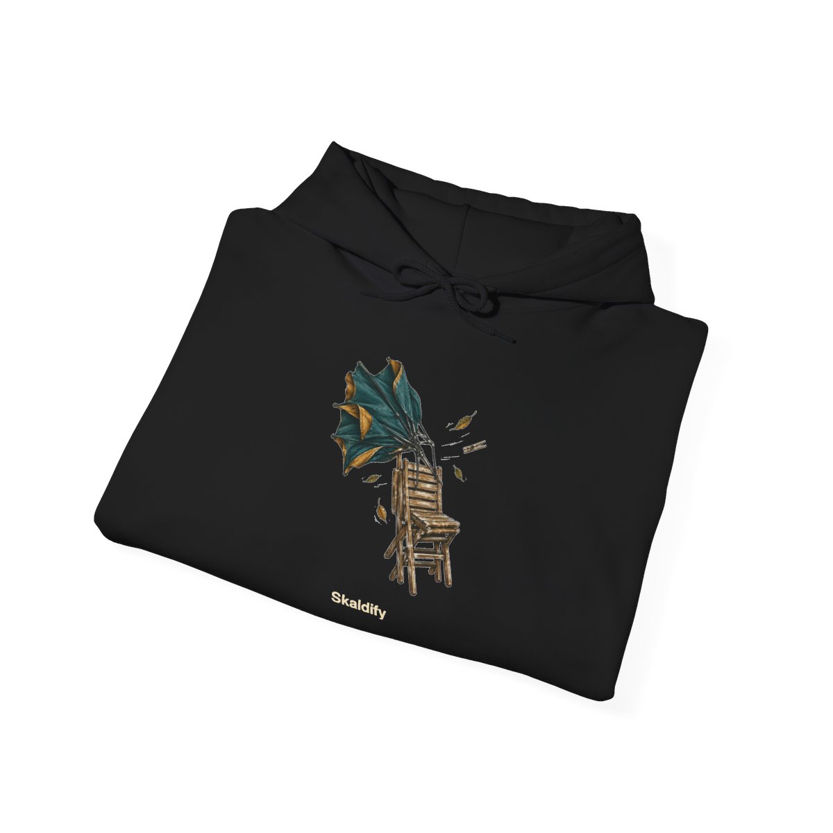 Skaldify – Sturm-Schirm und Stuhlstapel (Hoodie) - Image 4