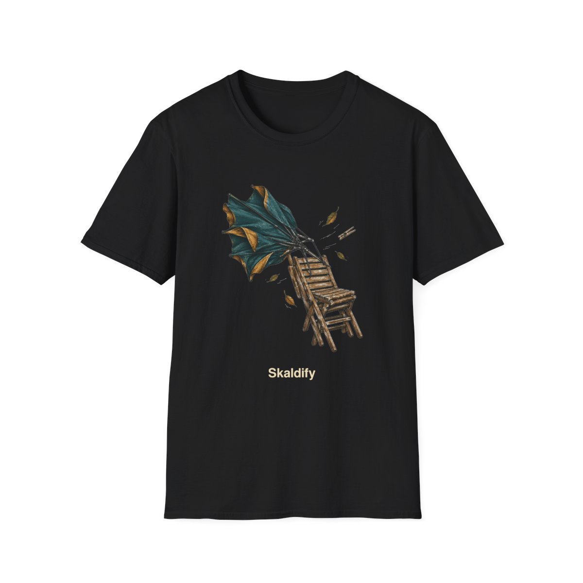 Skaldify – Sturm-Schirm und Stuhlstapel (Shirt)