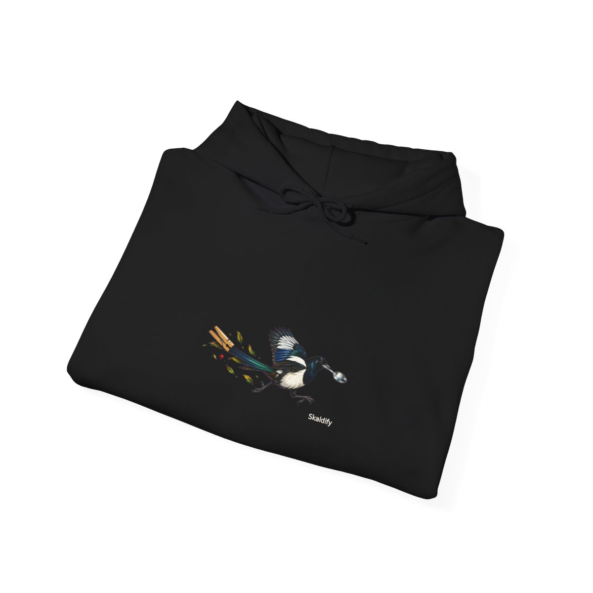 Skaldify – Elster mit Löffel und Klammer (Hoodie) - Image 4