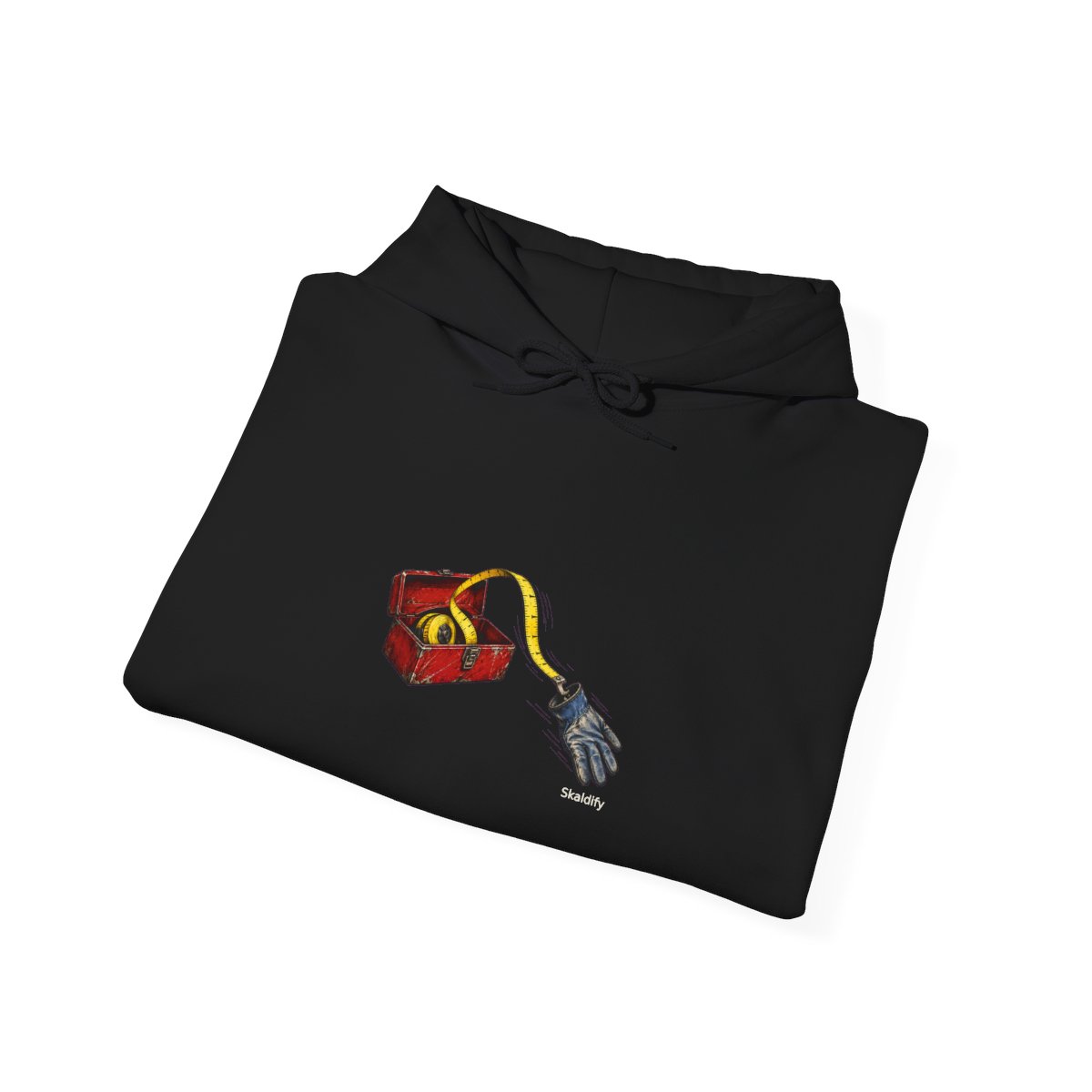 Skaldify – Maßband zieht Handschuh (Hoodie) - Image 4