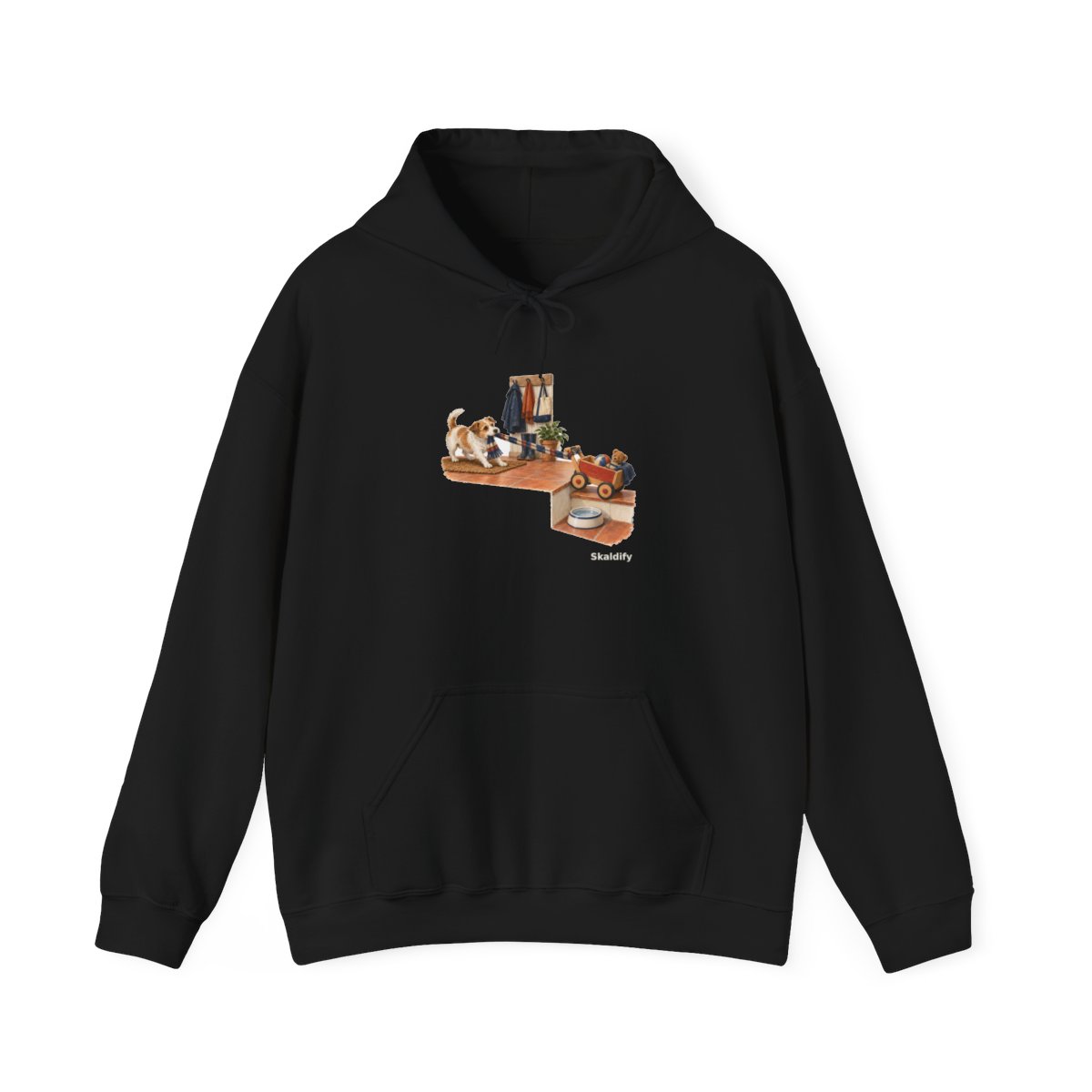 Skaldify – Hund, Schal und Bollerwagen (Hoodie)