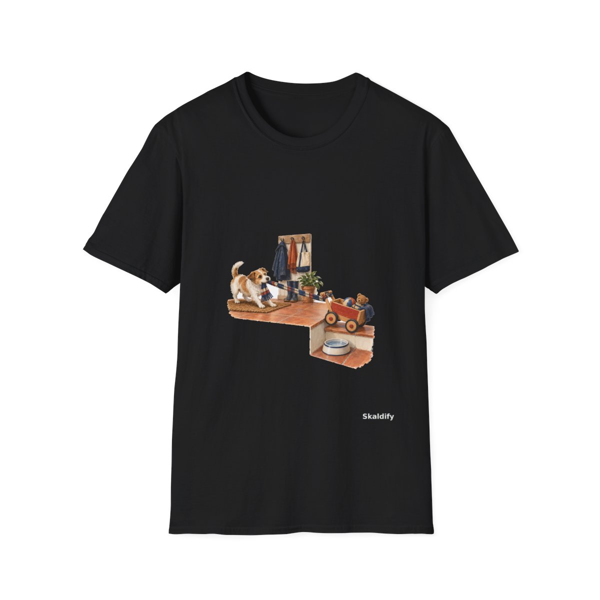 Skaldify – Hund, Schal und Bollerwagen (Shirt)