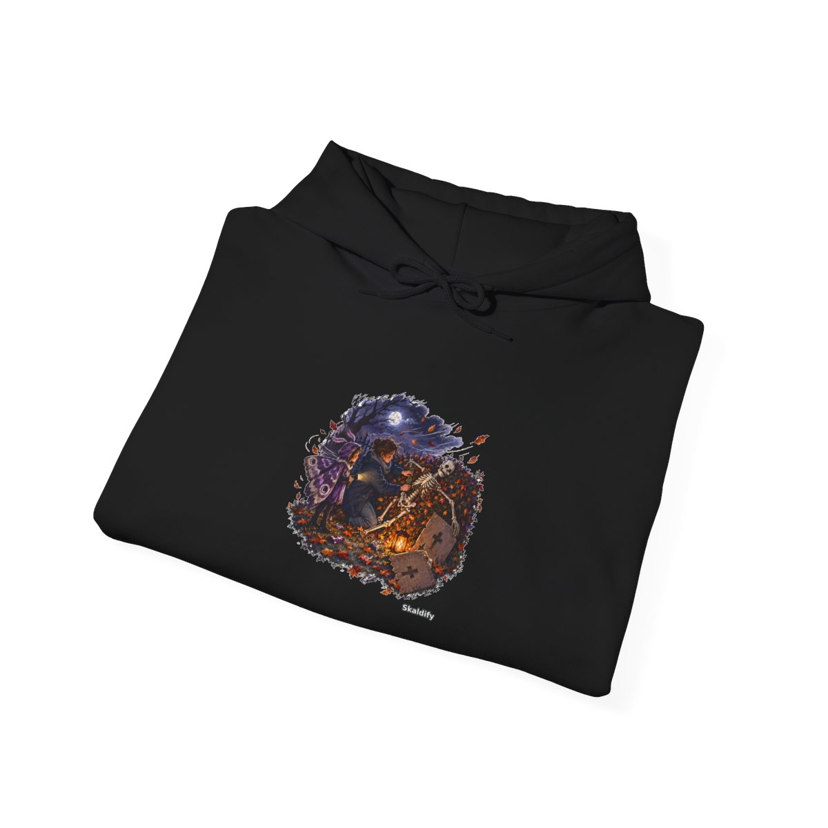 Skaldify – Skelett in der Hecke · Halloween (Hoodie) - Image 3