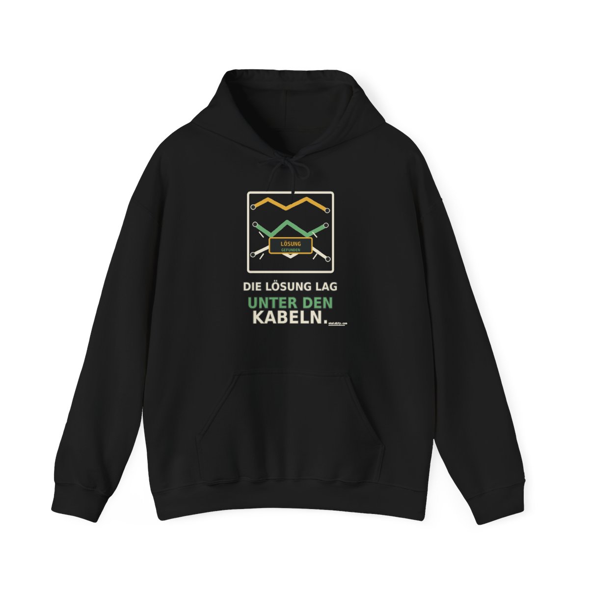 Die Lösung lag unter den Kabeln. — Hoodie