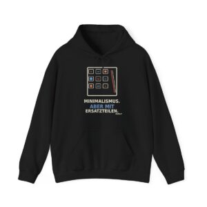 Minimalismus. Aber mit Ersatzteilen. — Hoodie