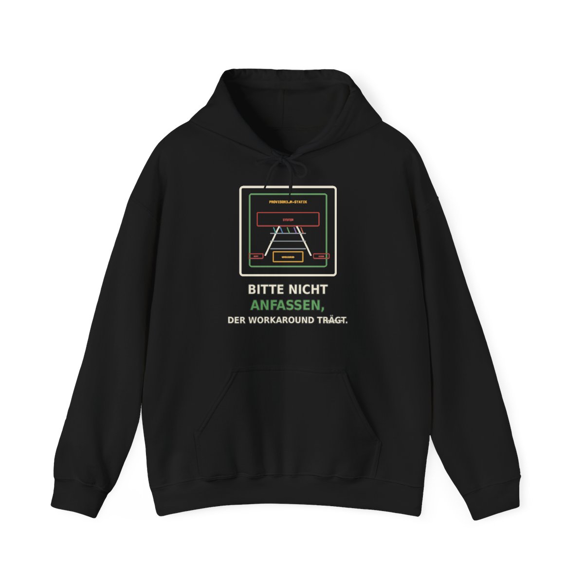 Skaldify – Bitte nicht anfassen, der Workaround trägt (Hoodie)