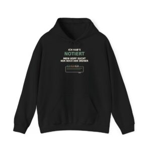 Skaldify – Ich hab’s notiert. Mein Kopf sucht nur noch den Ordner (Hoodie)